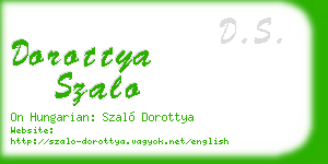dorottya szalo business card